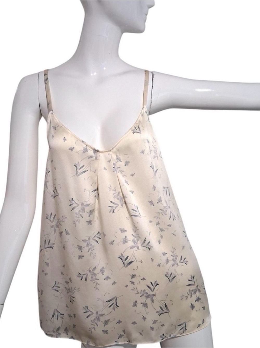 Vince Cream Satin Floral Cami